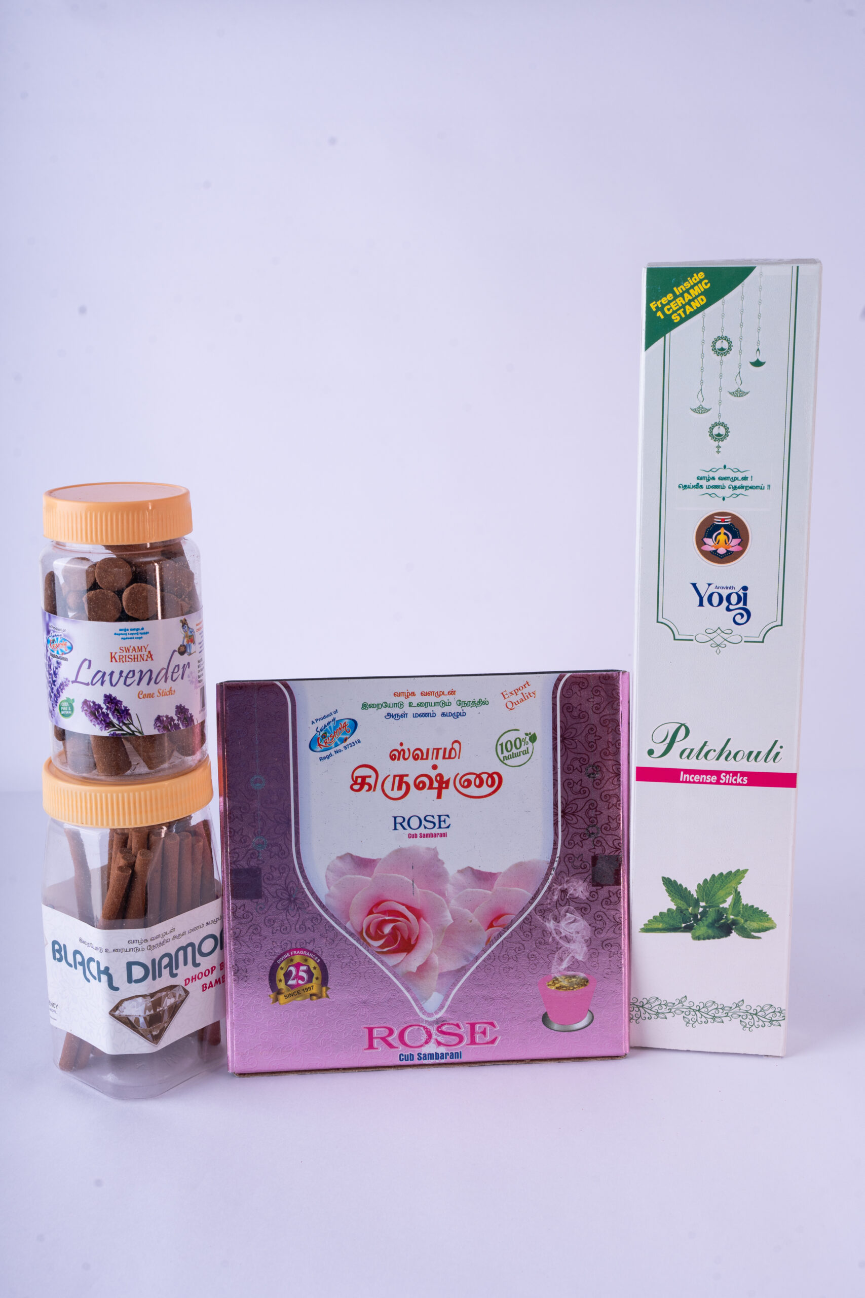 Pack of 4 - One Fragrance of Bathi & 1 Cone, Dhoop stick 1 Cup (Type 2)